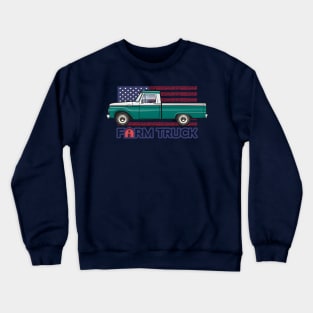Green farm truck Crewneck Sweatshirt